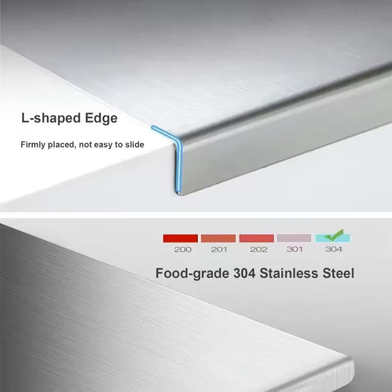 1pc Extra Large Thickened Stainless Steel Chopping Board