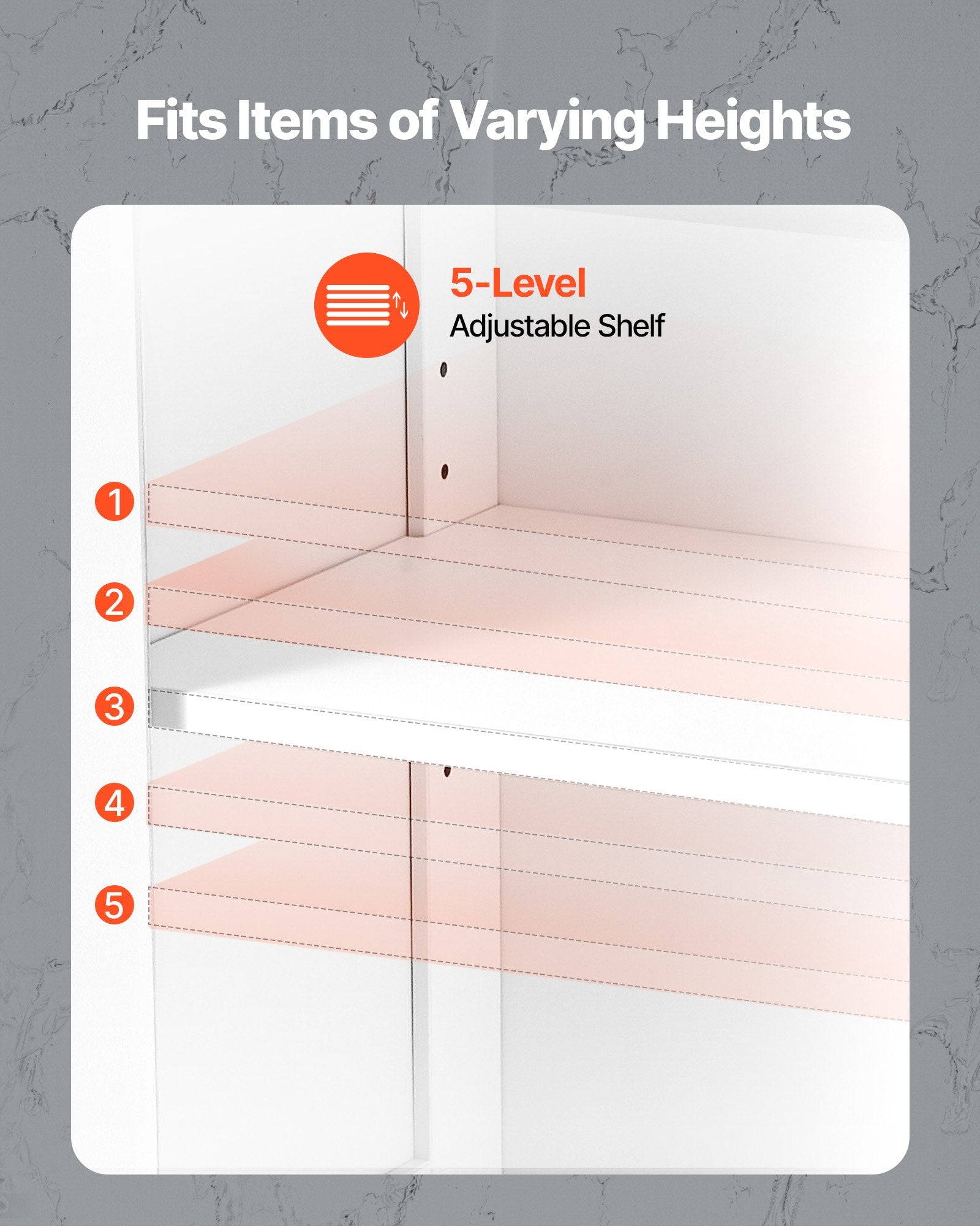 Bathroom Floor Cabinet, 3-Tier, Wooden Storage Organizer With 2 Doors And Adjustable Shelf