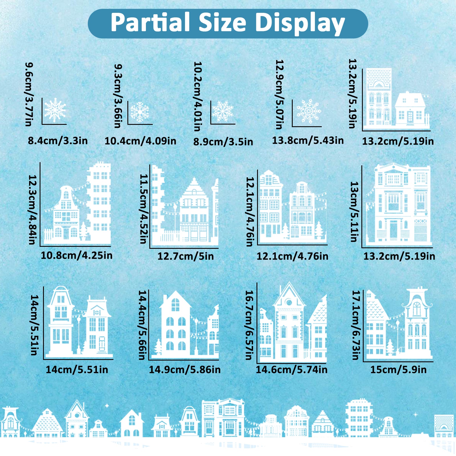 Inreeme Christmas Window Stickers Decorations