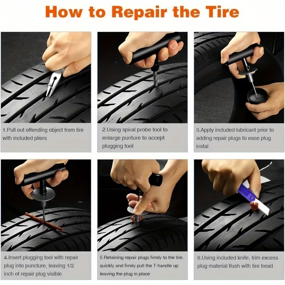 Portable Car Tire Repair Kit