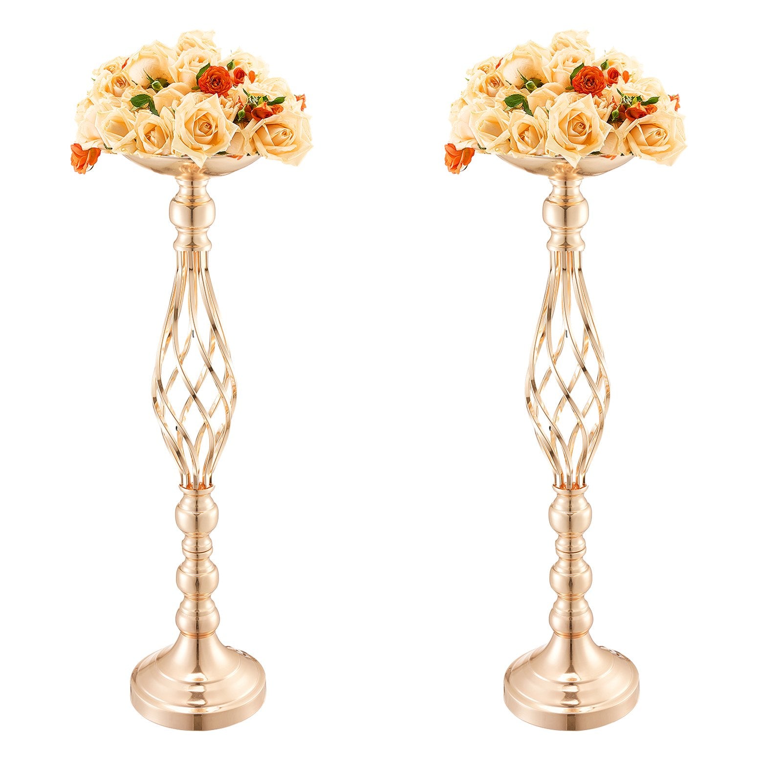 20PCS 58cm/22.83” Tall Wedding Flower Vase, Metal Wedding Centerpiece