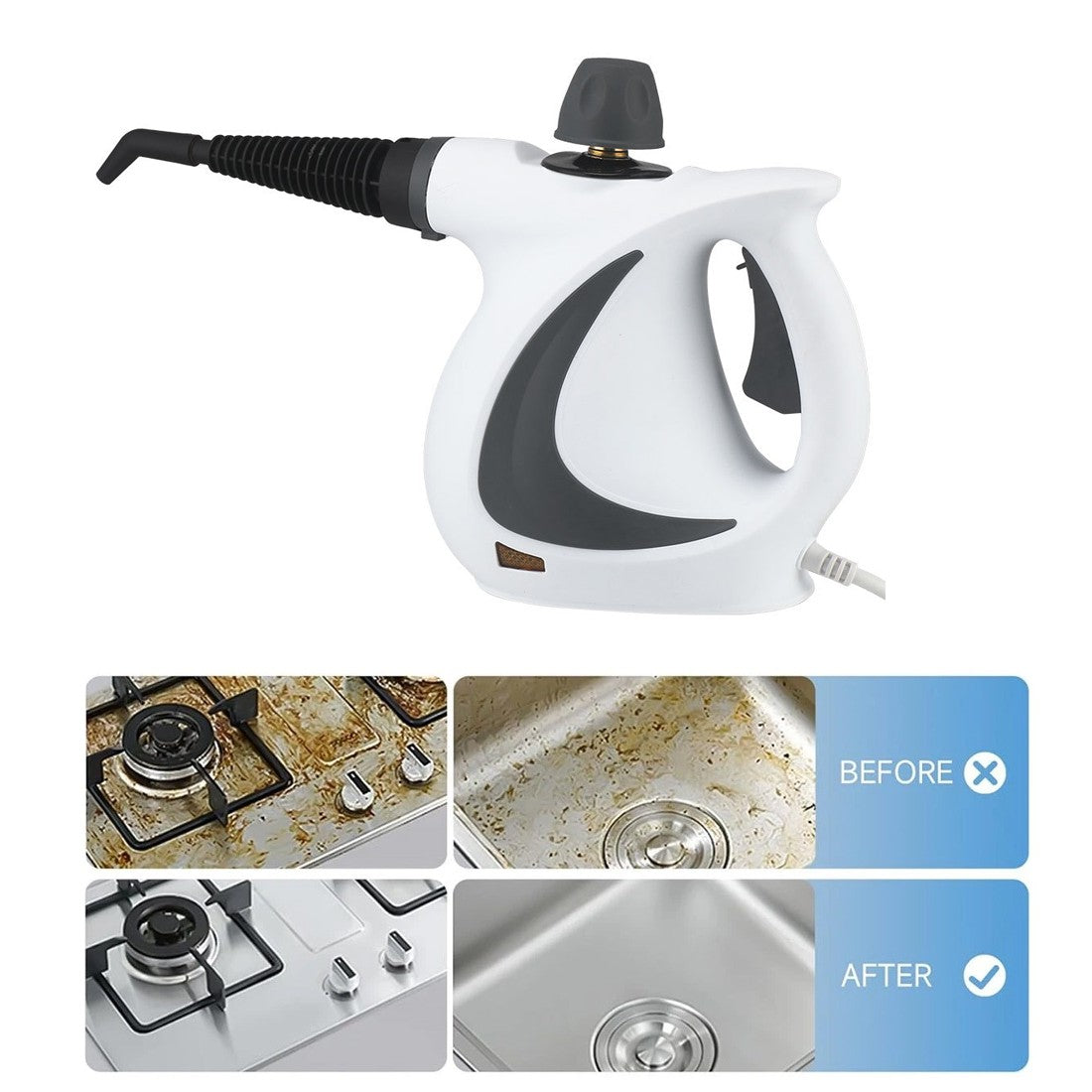 Handheld Steam Cleaner With 12 Accessories - Multipurpose Steamer Ideal For Home