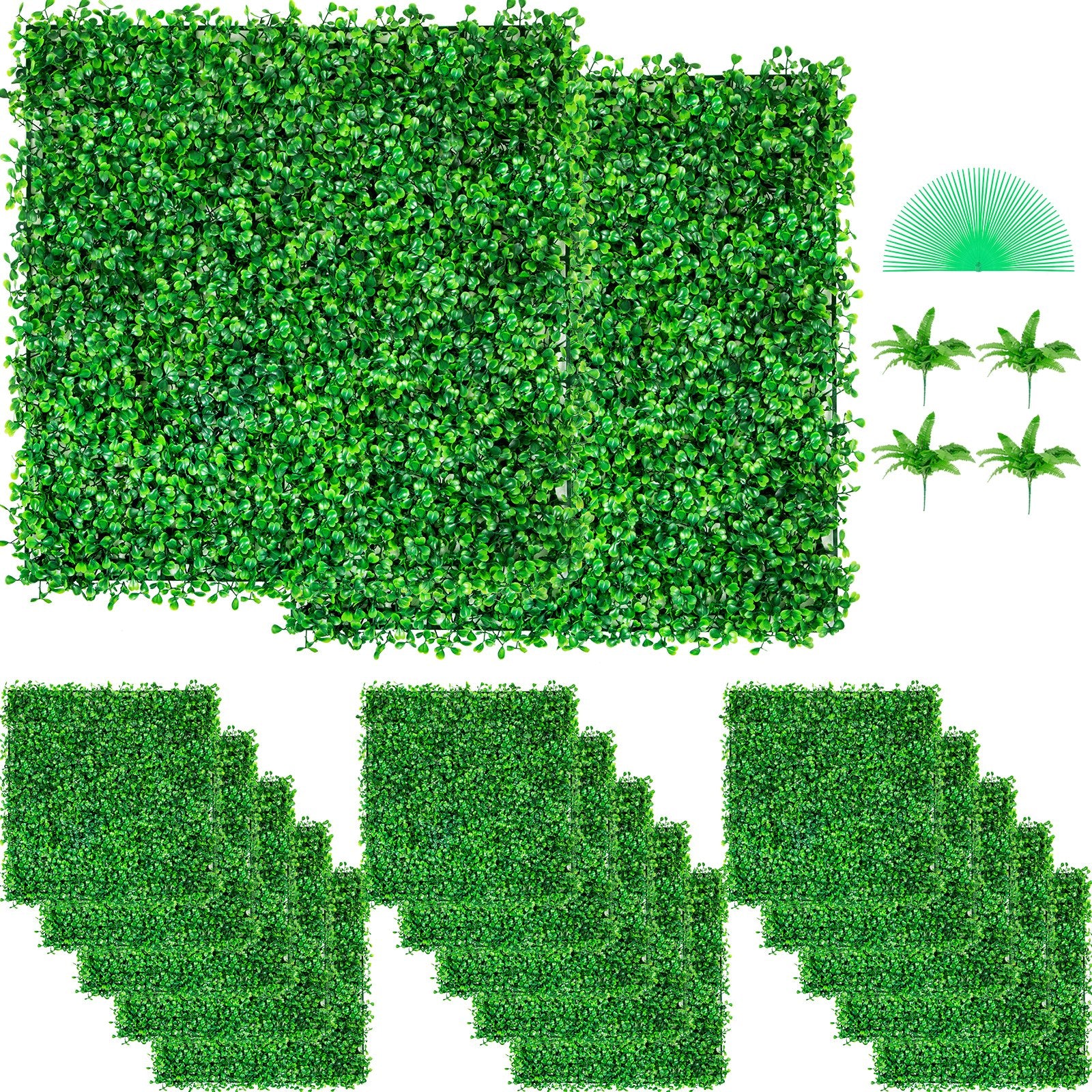 Artificial Boxwood Panel UV 48pcs Artificial Hedge Artificial Grass