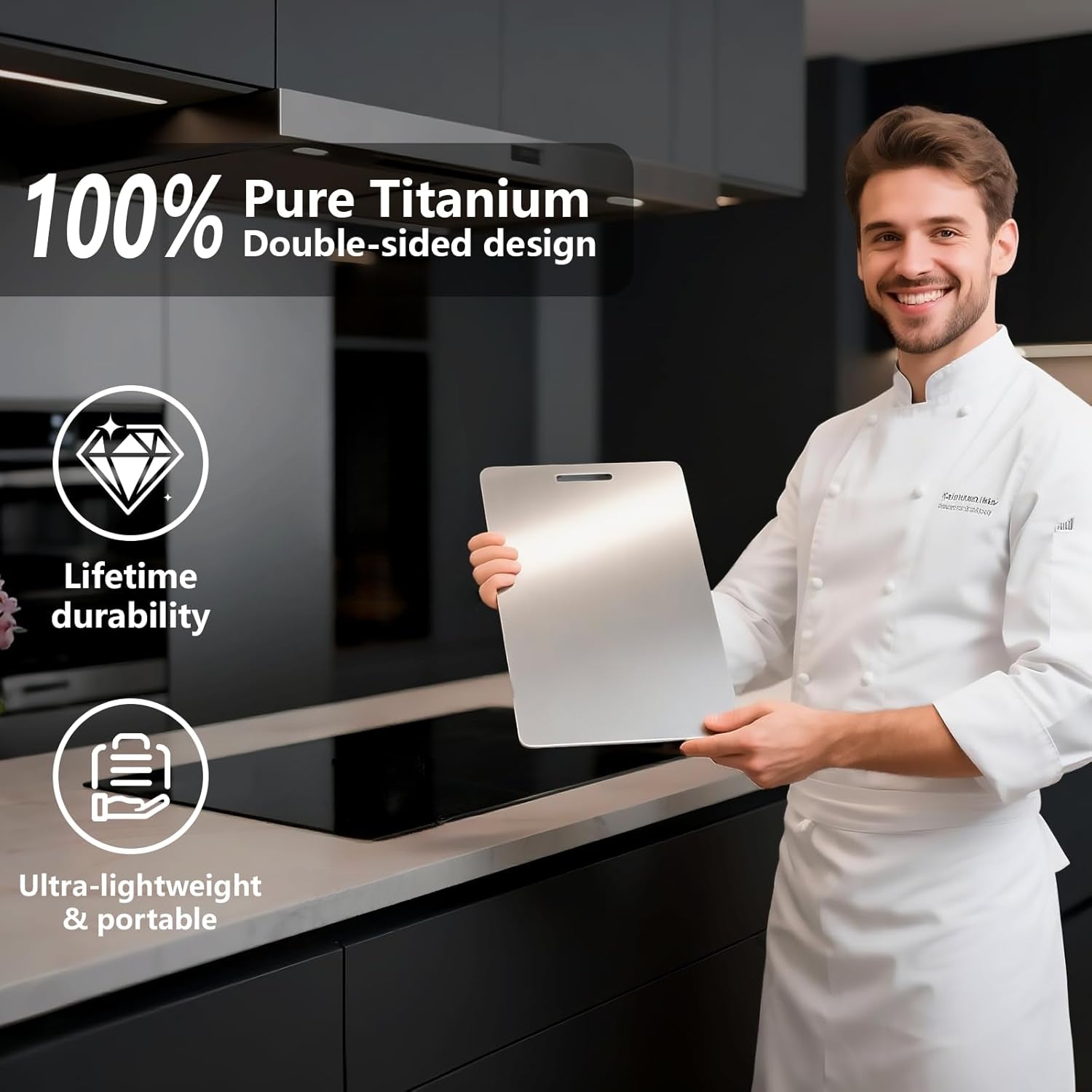 Three-Piece Thickened Titanium Cutting Board