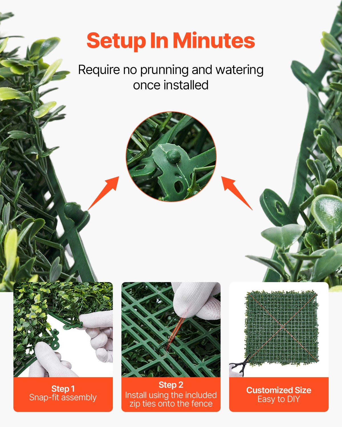 Artificial Grass Wall Panels, 60 X 120 Inch, Milan Grass Greenery Boxwood Panel